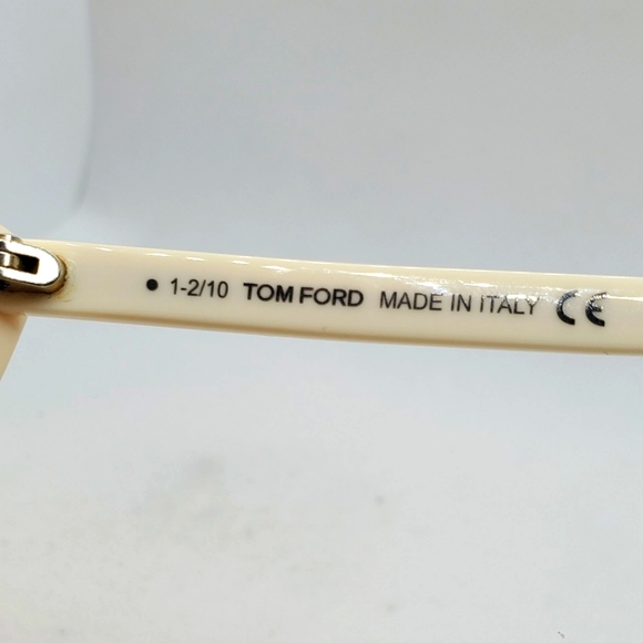 TOM FORD cat eye sunglasses- ivory frame/green lens main image 8